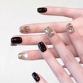 thumbnail image 3 of Wide Fit French Tip Press On Nails Set, Short Nude Square, Reusable Durable Manicure Kit, 3 of 4