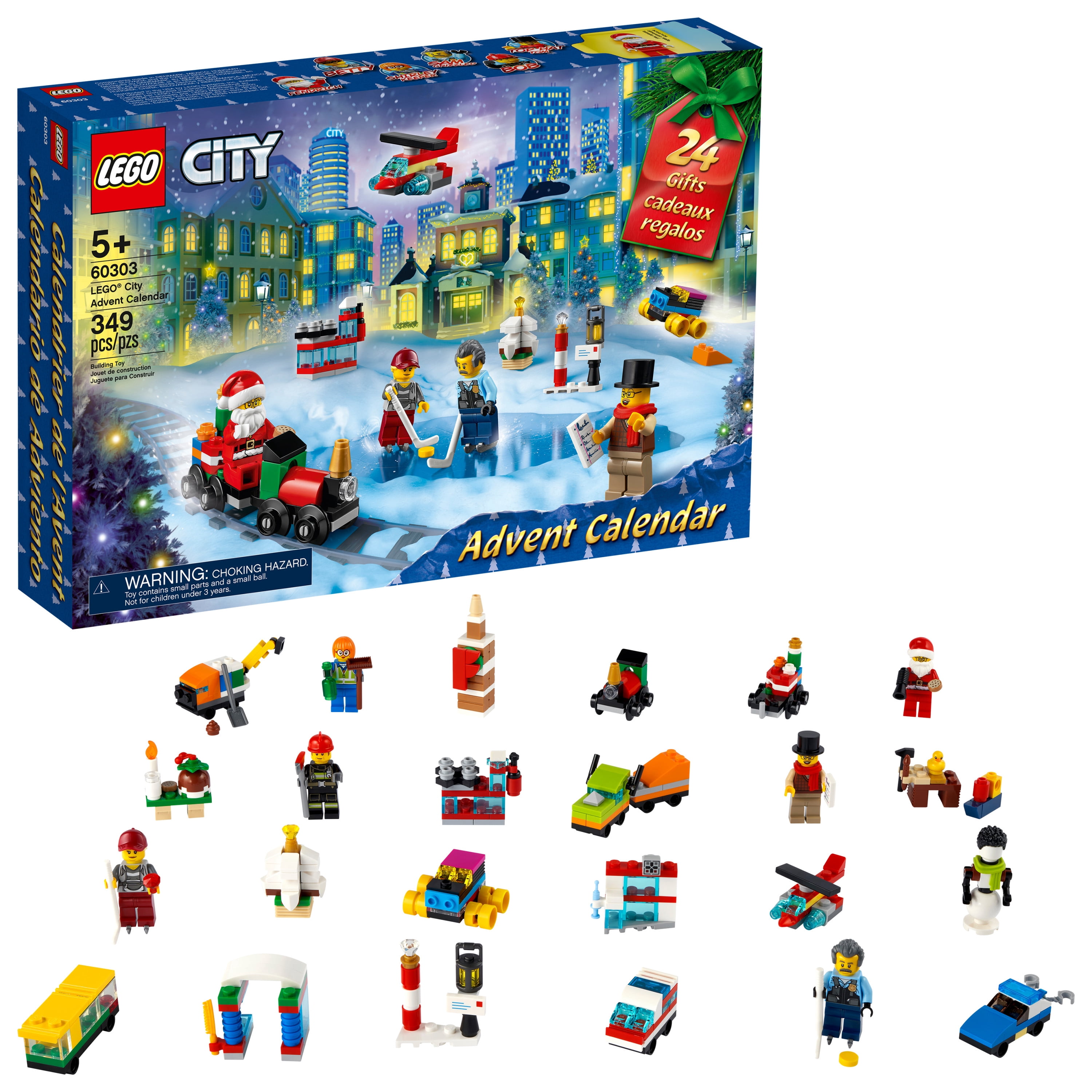 LEGO City Advent Calendar 60303 Building Toy 349 Pieces Walmart