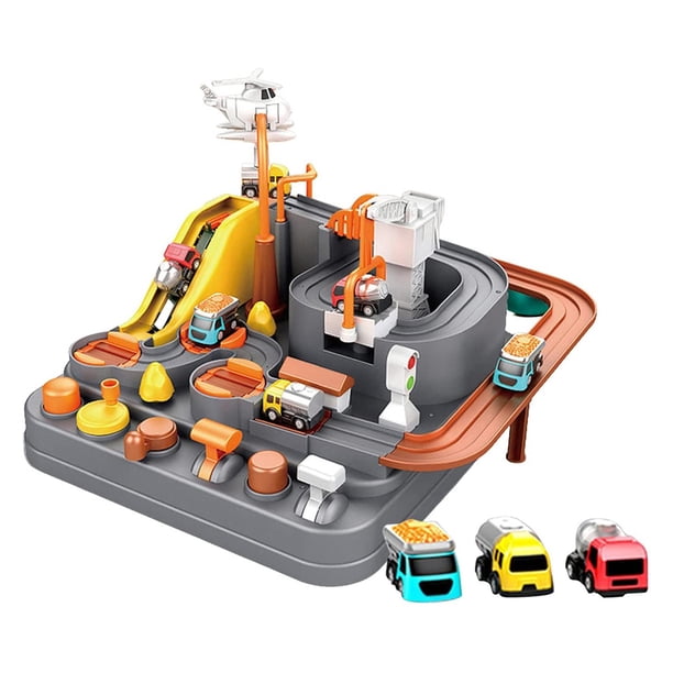 Rail Car Toy Car Adventure Game Abs Track Toy City Rescue Car Juguetes Educativos Para Edades Tempranas Para Niños Regalo Vogacara FN006388-00