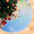 thumbnail image 5 of FMSHPON Easter Cute BunnyEggs Xmas Christmas Tree Skirt Stand Mat for Holiday Party Decoration Indoor Outdoor 48 inches, 5 of 6
