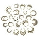 thumbnail image 2 of 21 piercings de cristal para la nariz, sin piercing, para nariz, ceja y ombligo. 21 piezas de bronce antiguo, 2 of 9