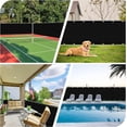 thumbnail image 5 of 4x50ft Black Privacy Screen Fence, Outdoor Garden Windscreen Mesh Shade Barrier, with Reinforced Bindings, Brass Grommets & Cable Zip Ties, 5 of 8