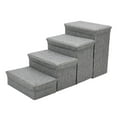thumbnail image 2 of Stgfyxgs Dog Stairs Ladder Pet Steps Climbing Pet Supplies Dog Ramp Puppy Stairs Dog Climbing Ladder Folding Pet Steps for Indoor Dogs Gray, 2 of 9