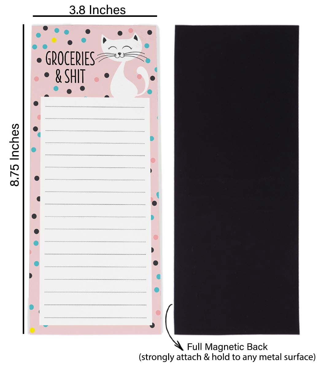 Inkdotpot Pack of 3 Magnetic Fridge To-Do List Notepads- Magnetic Memo Pads For Refrigerator-(50 Sheets Each)-TB