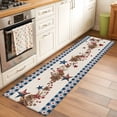 thumbnail image 2 of Runner Rug 2'x6', Independence Day Washable Non-Slip Hallway Runner Rugs, Red Blue Stars Stripes Flag Wood Plaid Bedside Rugs Floor Mats Carpet Runners for Kitchen Bathroom Laundry Room, 2 of 8