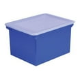 thumbnail image 7 of Plastic File Tote Letter/Legal Files, 18.5" x 14.25" x 10.88", Blue/Clear, 7 of 7