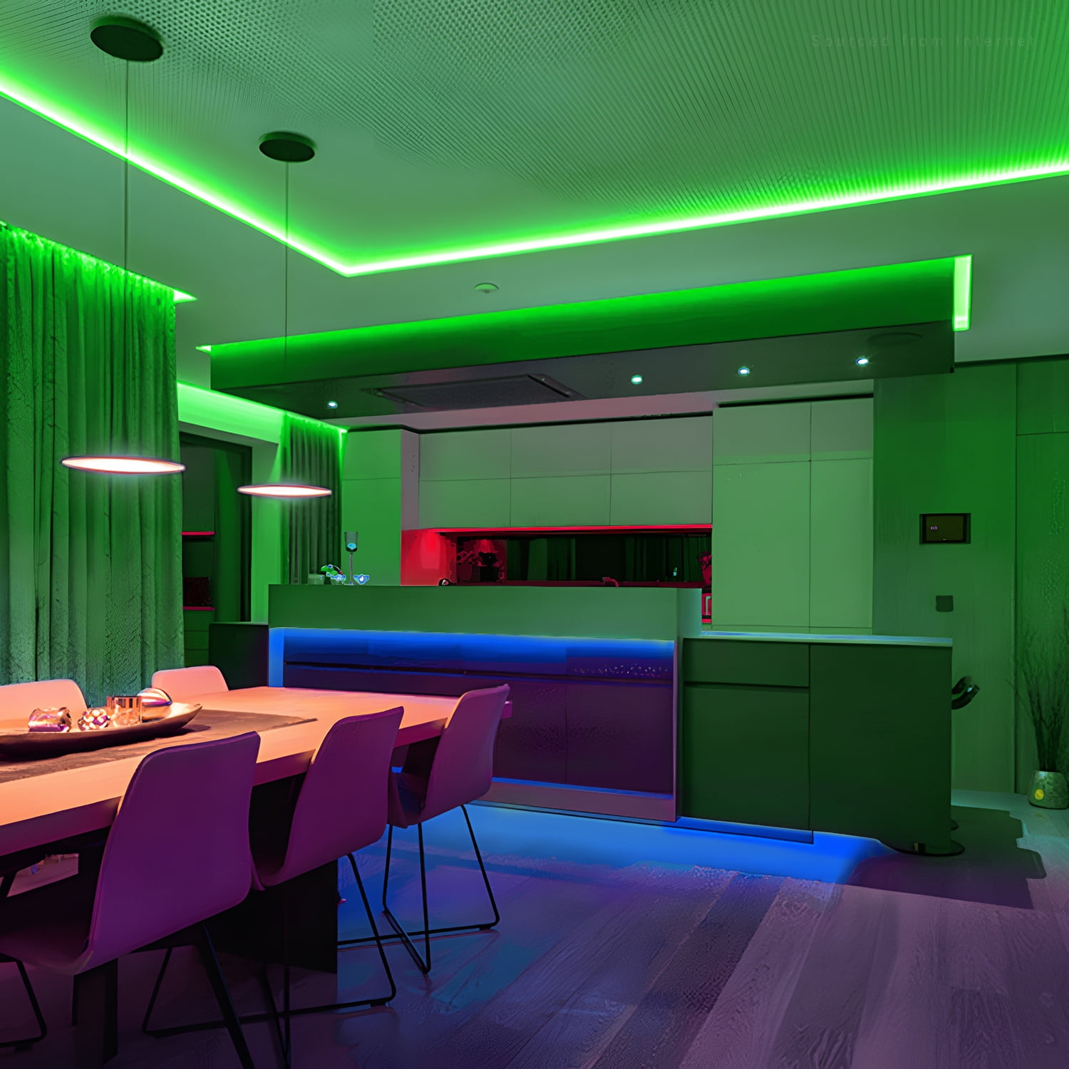 50FT LED Neon Rope Lights Outdoor, IP67 Waterproof, AC 120V LED Strip Lights, UL Plug&Play, Max Connection 3 Sets(150FT), ETL Listed, Green Light