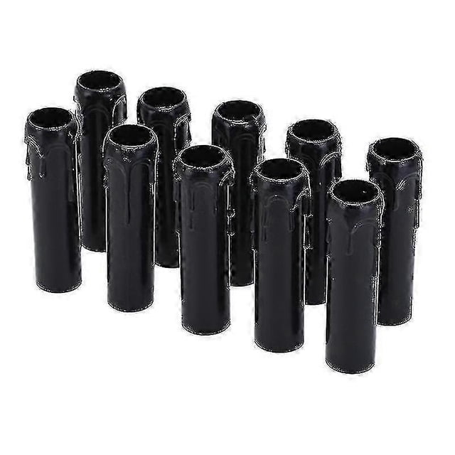 10 Pcs Vintage Candle Drips Plastic Covers 30 * 100mm Tubes Chandelier Socket Covers Chandelier Wall Light Pendant Decorationfor Most Thermoplastic La