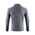 thumbnail image 5 of Outdoor Athletic Shirts for Men Quarter Zipper Stand Collar Tops with Long Sleeve Spring Running Hiking Activewear Gray XL, 5 of 9