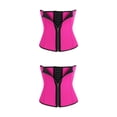 thumbnail image 3 of Qarigey Entrenador de cintura con cierre de cremallera para mujer, chaleco de realce de viaje, corsé de modelado con Control del vientre, Rojo SG 2Conjunto, 3 of 6