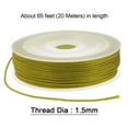 thumbnail image 2 of Twisted Nylon Twine Thread Beading Cord 1.5mm 20M/65 Feet Extra Strong Braided Nylon String, Army Green, 2 of 6