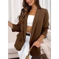 thumbnail image 3 of Blazer PRETTYGARDEN para mujer, otoño, color café, talla L, 3 of 6