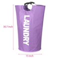 thumbnail image 2 of Gustave 90L Collapsible Laundry Basket Dirty Clothes Laundry Hamper Organizer Large Waterproof Storage Basket with Handles for Clothes Blankets Toys - Purple, 2 of 7