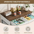 thumbnail image 4 of Ataucjin 37.5 Inch Dog Crate Furniture, Multi-Functional Dog Crate Furniture, Dog Kennel Furniture with Storage Drawers &Rotating Bowls, Furniture-Style Dog Crate for Small to Large Breeds Dog Kennel, 4 of 10