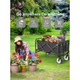 thumbnail image 5 of 1 Pcs Beach Foldable Wagon Cart, Heavy Duty Utility Collapsible Wagon With All-Terrain Wheels, Portable Beach Wagon, Load Capacity 200 Lbs, 5 of 7