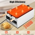 thumbnail image 4 of Fish Waffle Maker, Commercial 2400W Electric Taiyaki Maker 6 Fish-shaped Nonstick Waffle Making Machine Stainless Steel Rotating Taiyaki Maker Temperature and Time Control, 4 of 10