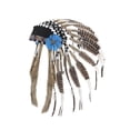 thumbnail image 2 of Tocado de plumas artificiales, decoración para cabeza, artesanías de inspiración india, tocado para fiestas, festivales, bailes y cosplay., 2 of 8