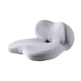 thumbnail image 3 of Esquirla Office Chair Seat Cushion Durability Multiuse Comfortable with Waist Support Light Gray, 3 of 8