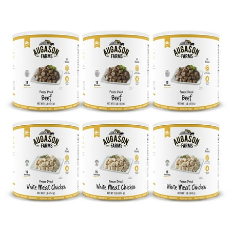 Freeze Dried Garlic - Augason Farms Freeze Dried Meat Variety Kit 6-Pack