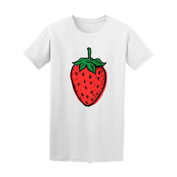 Hand Drawn Strawberry T-Shirt, Medium