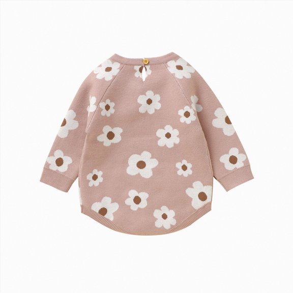 NLOMOCT Newborn Girl Clothes Romper for Newborn Girl Fall Winter Long Sleeve One Piece Baby Rompers Girl Home Wear Outfit White,6-12 Months