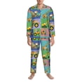 thumbnail image 4 of Kll Construction Machinery Sleepwear Mens Flannel Pajamas,Long Cotton Pj Set, 4 of 9