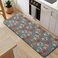 thumbnail image 5 of Gray Flower Skull Pattern Kitchen Rug Mat,Kitchen Runner Rugs Non Skid Washable,Decorative Kitchen Floor Mats for Kitchen,Sink,Laundry,17"x47.2", 5 of 7