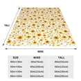 thumbnail image 3 of Pofeuu Brown Leaf Sunflower Print Ultra-Soft Micro Fleece Blanket,for Bed Or Sofa,All Season Throw Blankets Flannel Blanket-50"x40", 3 of 7