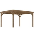 thumbnail image 3 of Outsunny 10' x 12' x 7' Brown Fir Wood Pergola, Open Design, 3 of 10