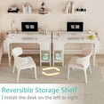 thumbnail image 2 of JEZWX 40" White Small Desk with Drawers for Home Office, 2 of 9