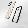 thumbnail image 3 of Shockproof Phone Case for Apple IPHONE 14 Compatible with Magsafe Checkerboard 001 Babaco Clear, 3 of 5