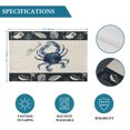 thumbnail image 6 of Coastal Crab Placemats Set of 4, Nautical Ocean Beach Fish Starfish Washable Wipeable Table Mats for Dining Tables, Indoor Outdoor Kitchen Place Mats for Holiday Party Table Decor, 6 of 9