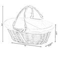 thumbnail image 4 of Quickway Imports QI003055R Panier Ovale en Osier avec Doubles Poignées Rabattables - Vichy Rouge, 4 of 6