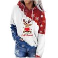 thumbnail image 1 of Moda mujer cuello redondo manga larga otoño camiseta Navidad impresión blusa con capucha Tops Fridja  fksj4508, 1 of 4