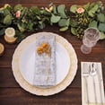 thumbnail image 6 of Balsa Circle 20x20 in Silver Sequined Geometric Design Tulle Net Fabric Table Napkin Party Events Decorations Supplies, 6 of 8