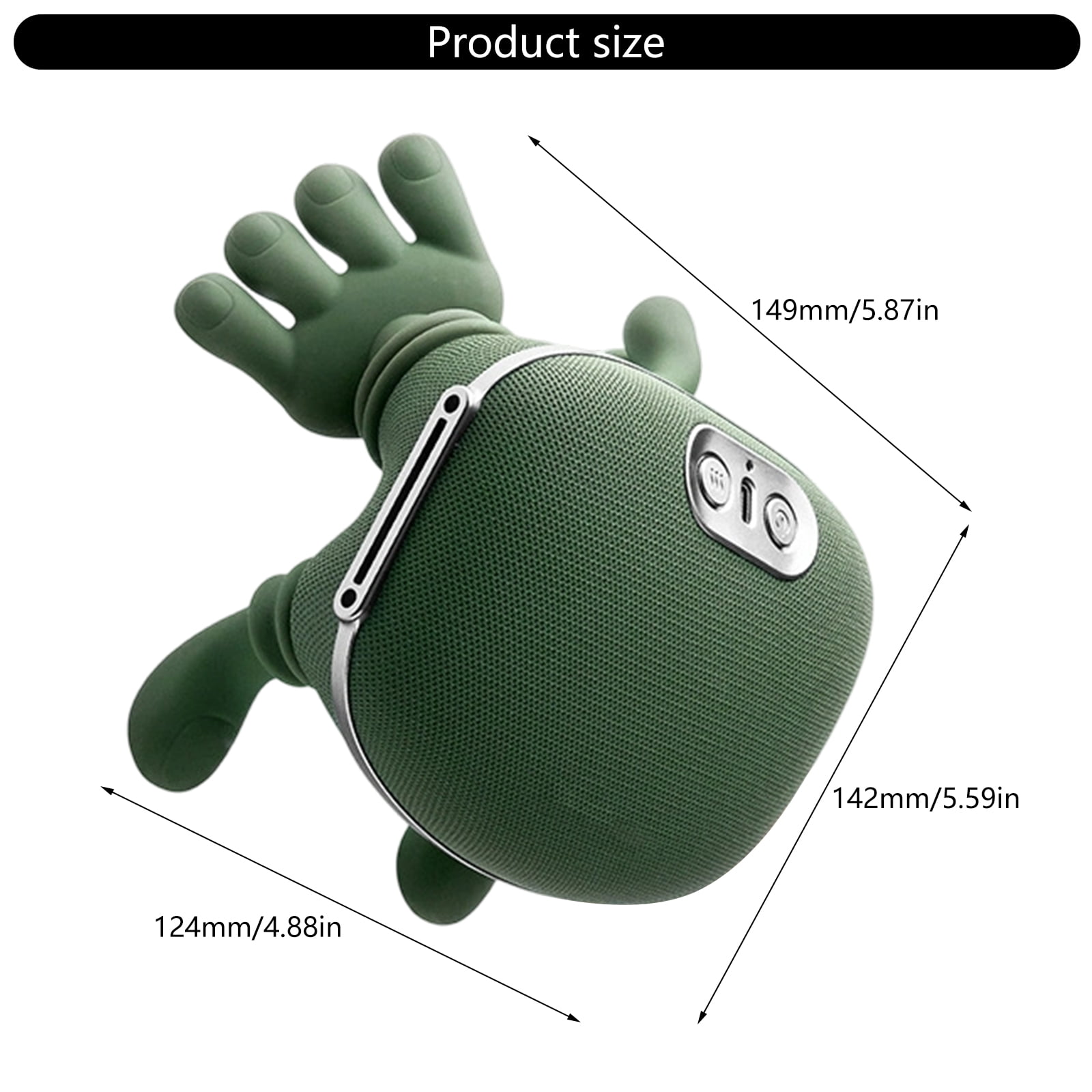 Heated Massager, Portable Shiatsu Neck and Back Massager, Electric Deep Tissue 4D Kneading Massage, Simulated Human Hand Design for Pain Relief and Muscle Relax