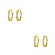 thumbnail image 4 of Minnieouse 2 uds pendientes de aro de acero inoxidable colgante de abalorio dorado joyería de boda señoras esposa presente de moda 2.0*10mm dorado 2piezas, 4 of 6
