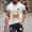 White#03, variant on Handshe Men's Halloween Printed Round Neck Short Sleeve T-Shirt - Casual Fashion Blouse