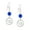 silver, cobalt blue glass, variant on One Pair Handmade Round Filigree Sterling Silver Beaded Earrings - Hematite Grey