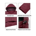 thumbnail image 4 of Womens Waterproof Rain Jacket, Lightweight Windproof for Hiking Travel Tango Red M, 4 of 6
