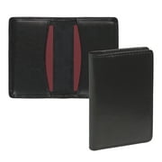 Samsill Regal Leather Business Card Wallet 25 Card Cap 2 x 3 1/2 Cards Black 81220