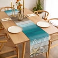 thumbnail image 3 of Starfish Table Runner - 70 Inch Long, Kitchen Dining Table Runner Dresser Scarves, Coastal Coral Ocean Turquoise Brown Wooden Farmhouse Decor for Coffee Tables Wedding Party Banquet, 3 of 8