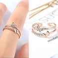 thumbnail image 3 of Anillos para mujer WEIHJMXG con cristales y mariposas dorado plateado, 3 of 5