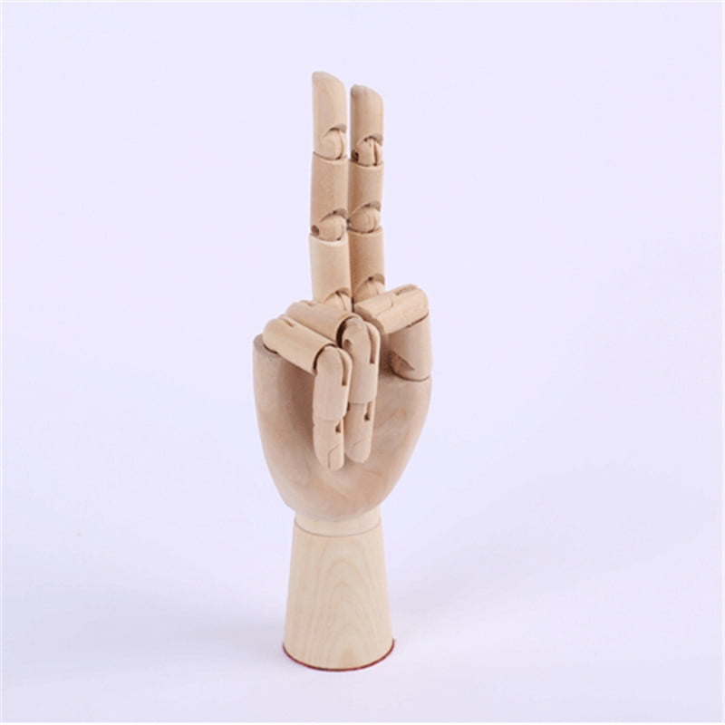 Wooden Hand Model Sketching Drawing Jointed Movable Fingers Mannequin M&R 