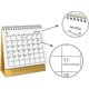 thumbnail image 3 of Calendario de escritorio de pie 2022, calendario mensual de escritorio de pie, encuadernado con alambre, de mesa, simple, 3 of 5