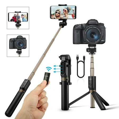 Selfie Stick For Sports Cam BlitzWolf Selfie Stick Tripod Monopod with Portable bluetooth Handheld Extendable Folding and Remote Controller Shutter for Sport Action Camera 3.5-6 inch Screen Smart Mobile Pho ()
