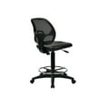 thumbnail image 3 of Worksmart DC Series - Chair - swivel - vinyl, mesh, heavy duty nylon - black, 3 of 15