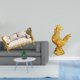 thumbnail image 2 of Sofá En Miniatura Y Figura De Gallina Para Casa De Muñecas, Ideal Para Decorar Escenas Cotidianas Y El Hogar Según El Feng Shui. Regalo Perfecto Para Inauguración De Casa., 2 of 8