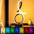 thumbnail image 1 of ZXNYH Modern Table Lamp, Musical Note Design Spiral Lamp with 7 RGB LED Colors, Touch Control Dimmable Modern Nightstand Lamp, Cool Lamps for Bedroom, Unique Lamps Elegant with a Cool Vibe, 1 of 5