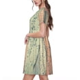thumbnail image 2 of Balery Hardwood Vestidos sueltos de manga corta para mujer, vestidos de verano 2025, vestidos casuales de corte A con vuelo., 2 of 6